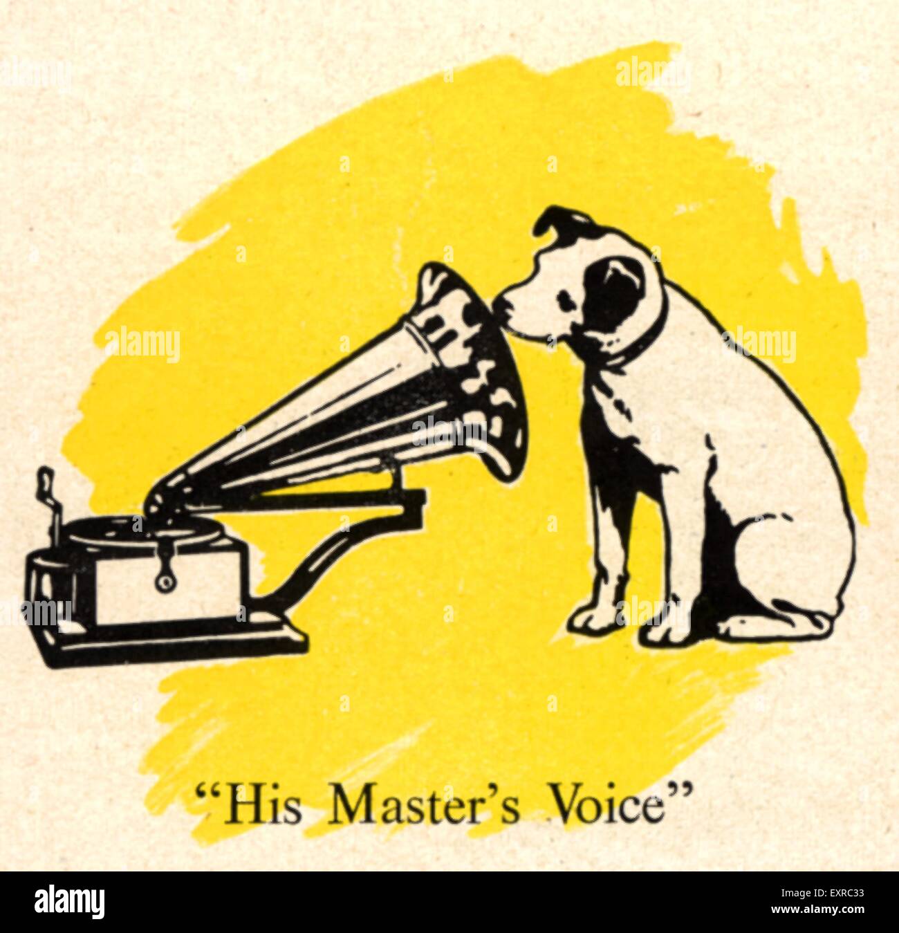 1940s USA HMV (His Master's Voice) Magazine Advert (detail) Stock Photo
