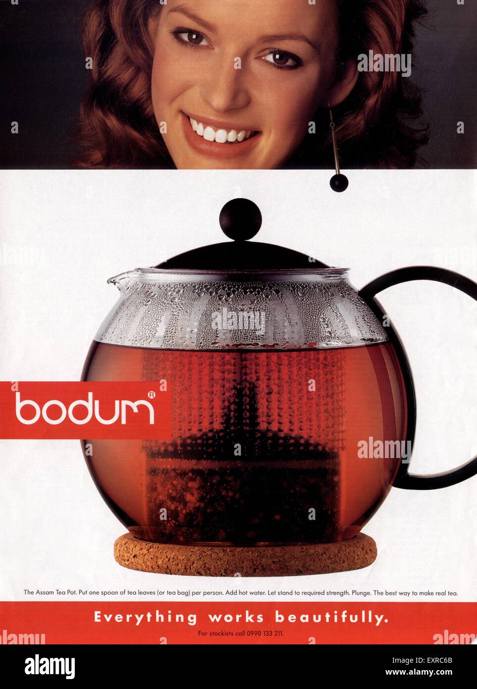 1990s UK Bodum Kettles Magazine Advert Stock Photo Alamy