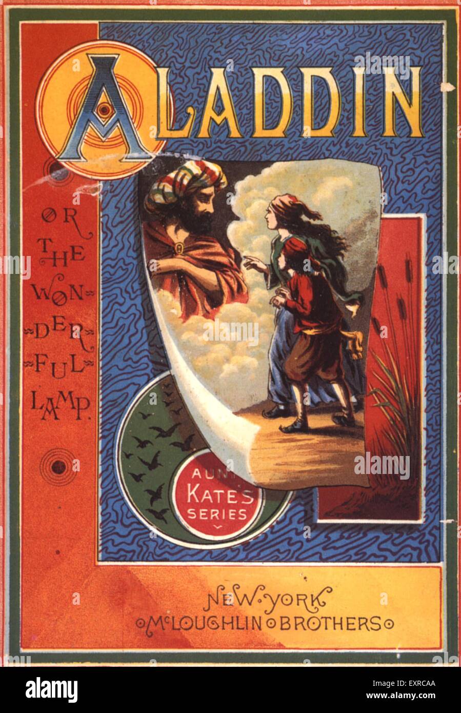1890s UK Aladdin Book Cover Stock Photo