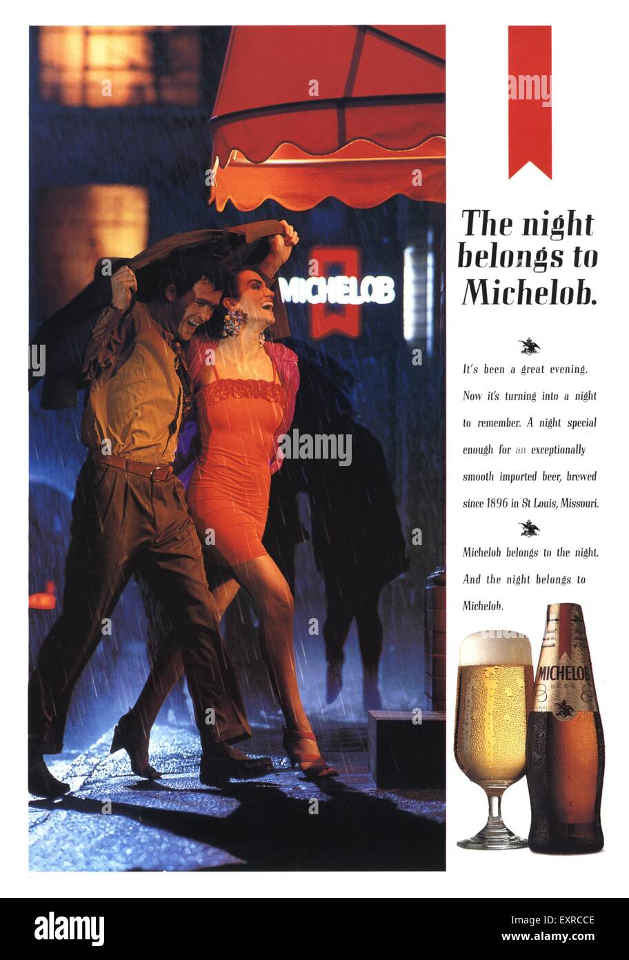 1990s UK Michelob Magazine Advert Stock Photo
