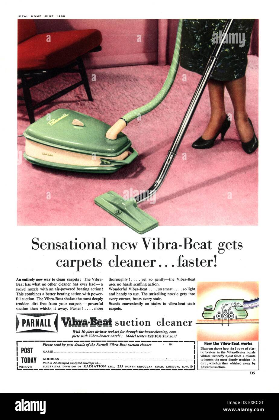 1960s UK Hoover Magazine Advert Stock Photo Alamy