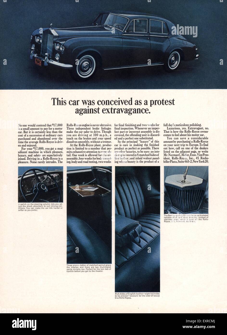 1960s USA Rolls-Royce Magazine Advert Stock Photo - Alamy