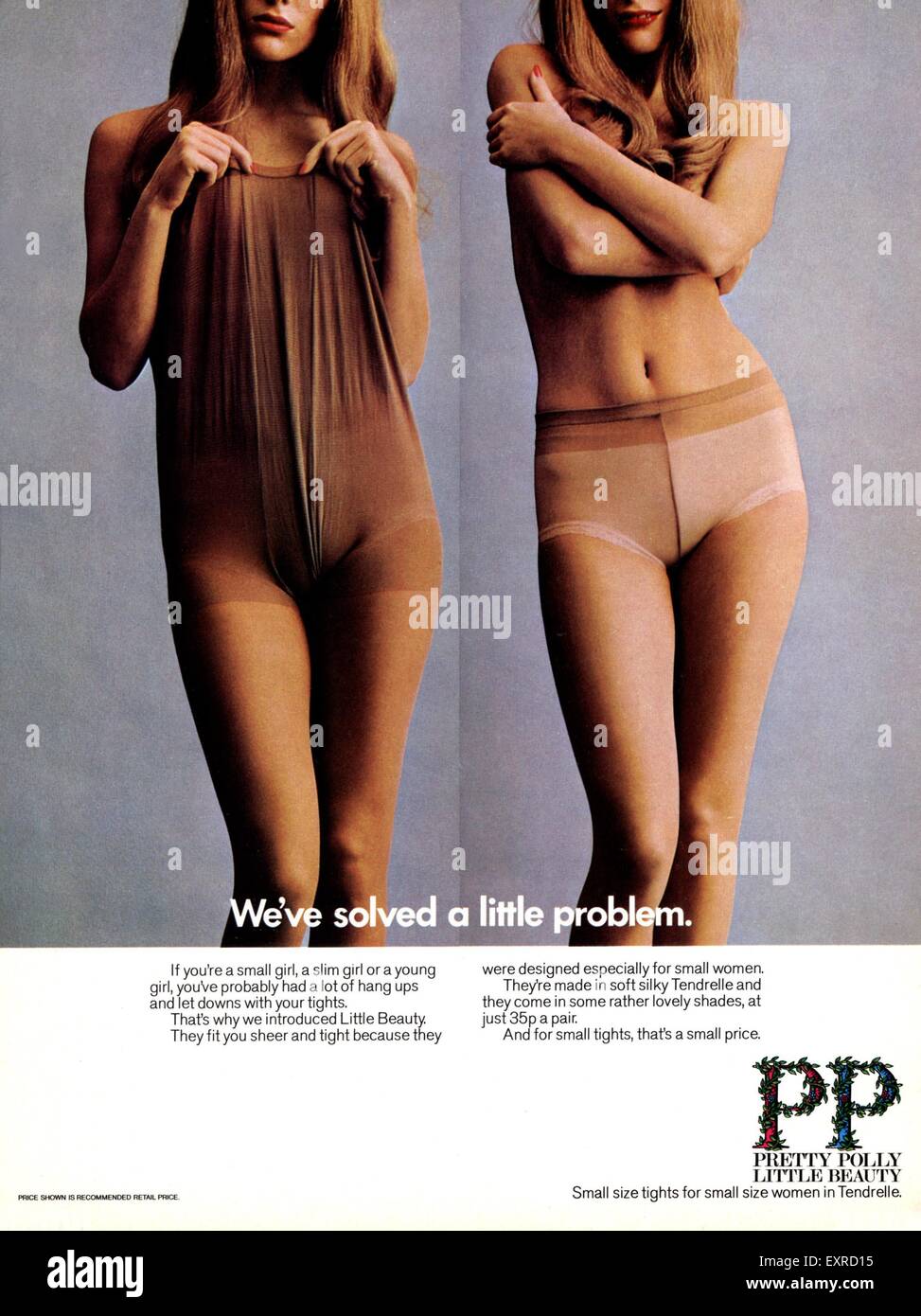 1970s UK Pretty Polly Magazine Advert Stock Photo - Alamy