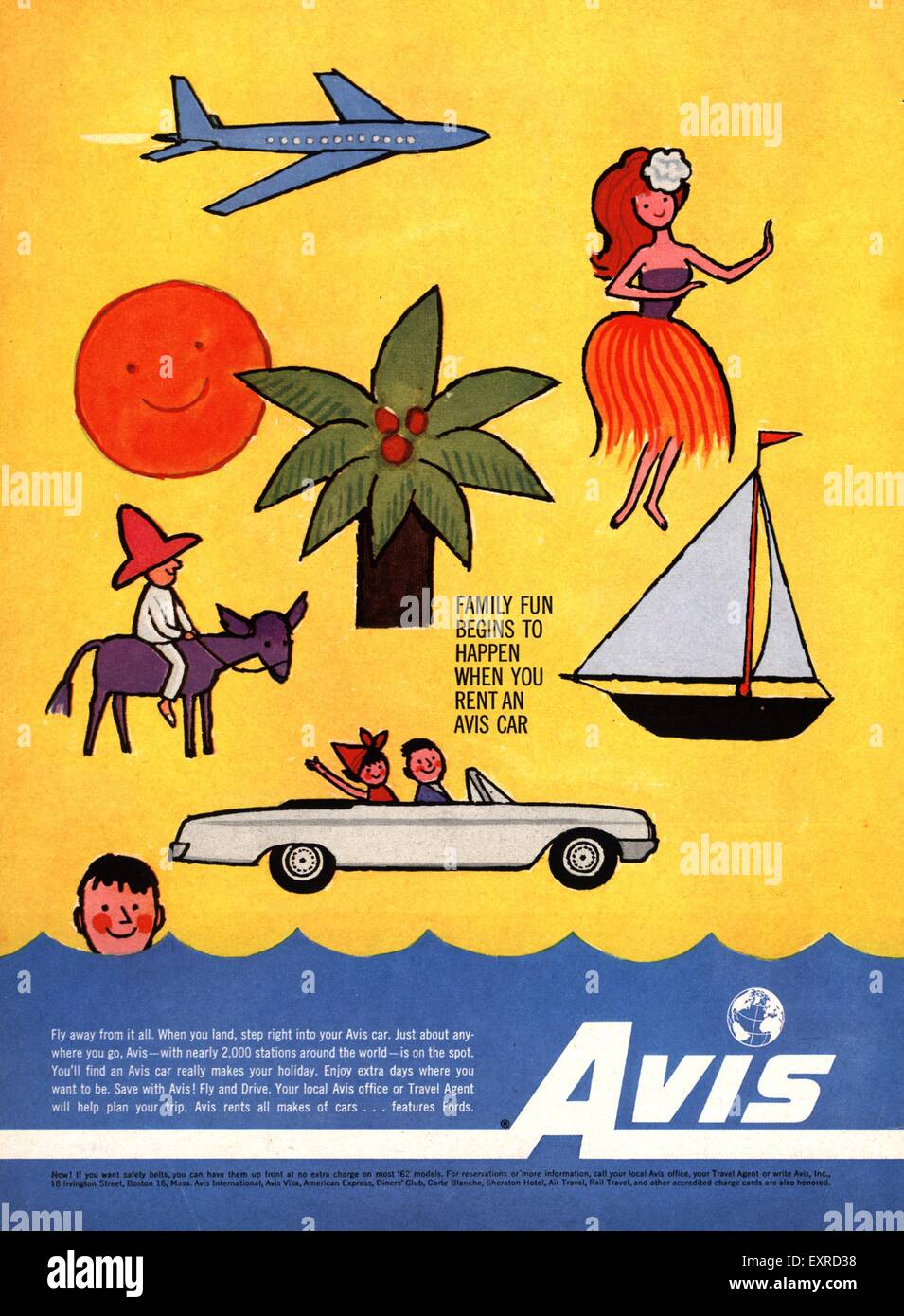 1960s USA Avis Magazine Advert Stock Photo - Alamy