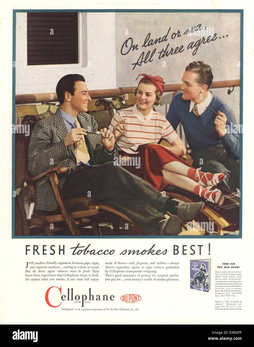 1940s USA Cellophane by DuPont Magazine Advert Stock Photo Alamy