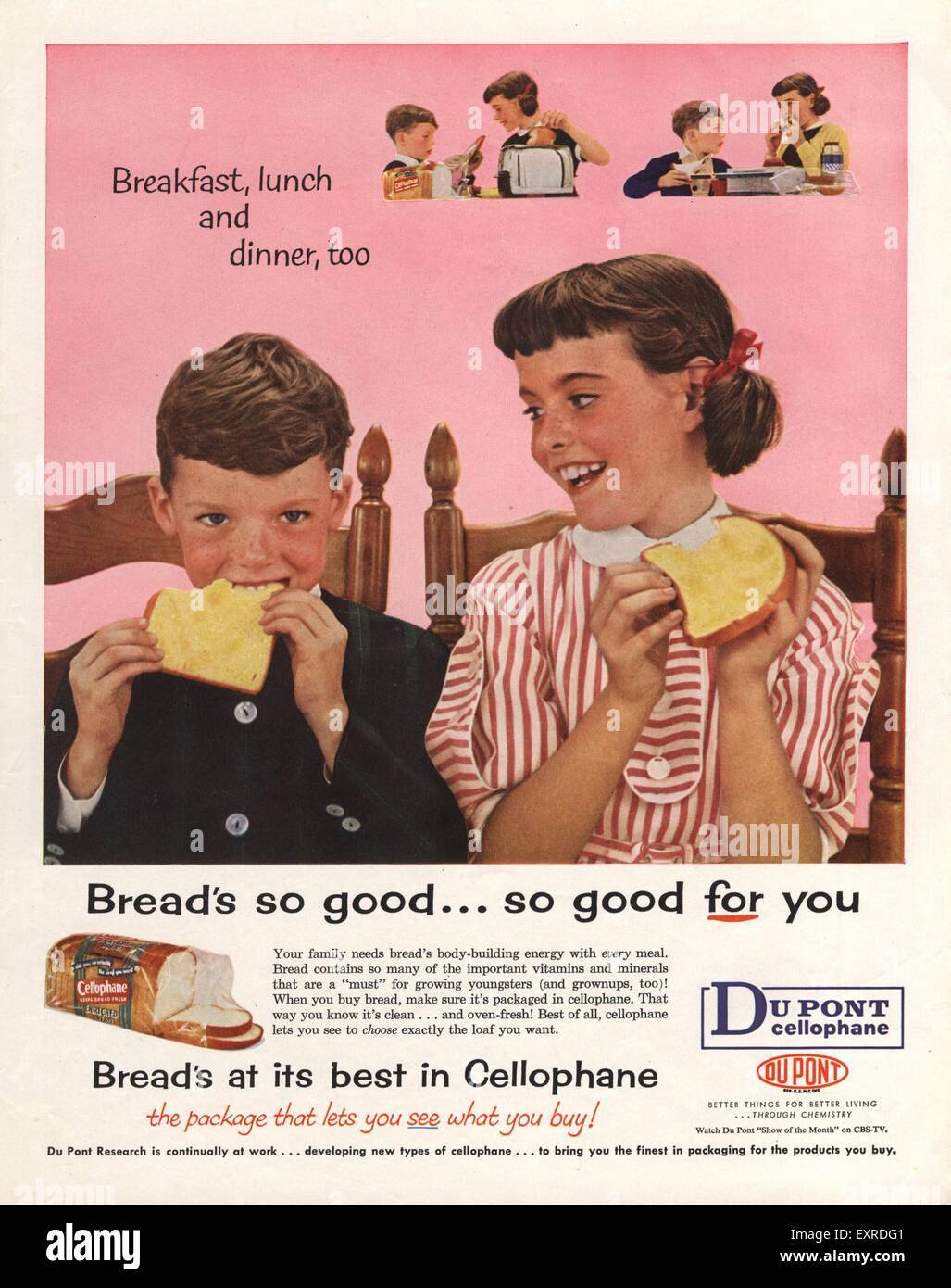 1940s USA Cellophane by DuPont Magazine Advert Stock Photo Alamy