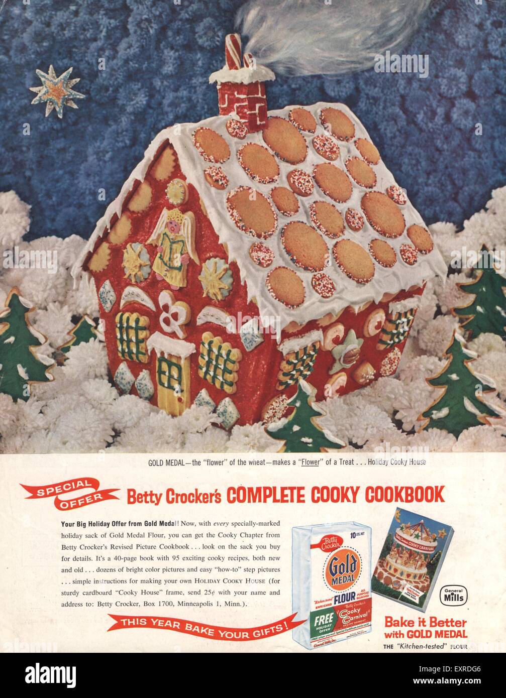 1950s USA Betty Crocker Magazine Advert Stock Photo