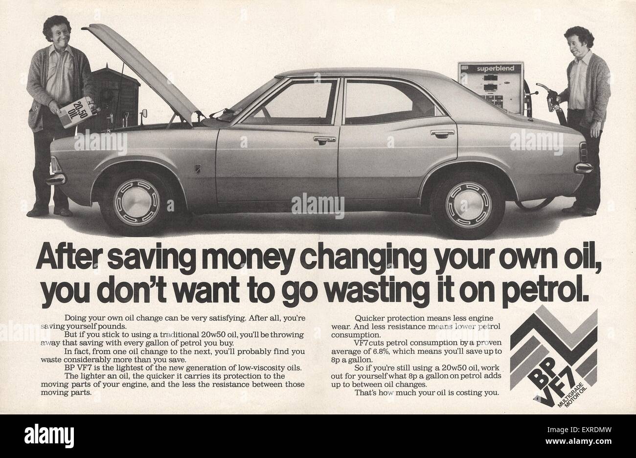 1980s UK British Petroleum Magazine Advert Stock Photo