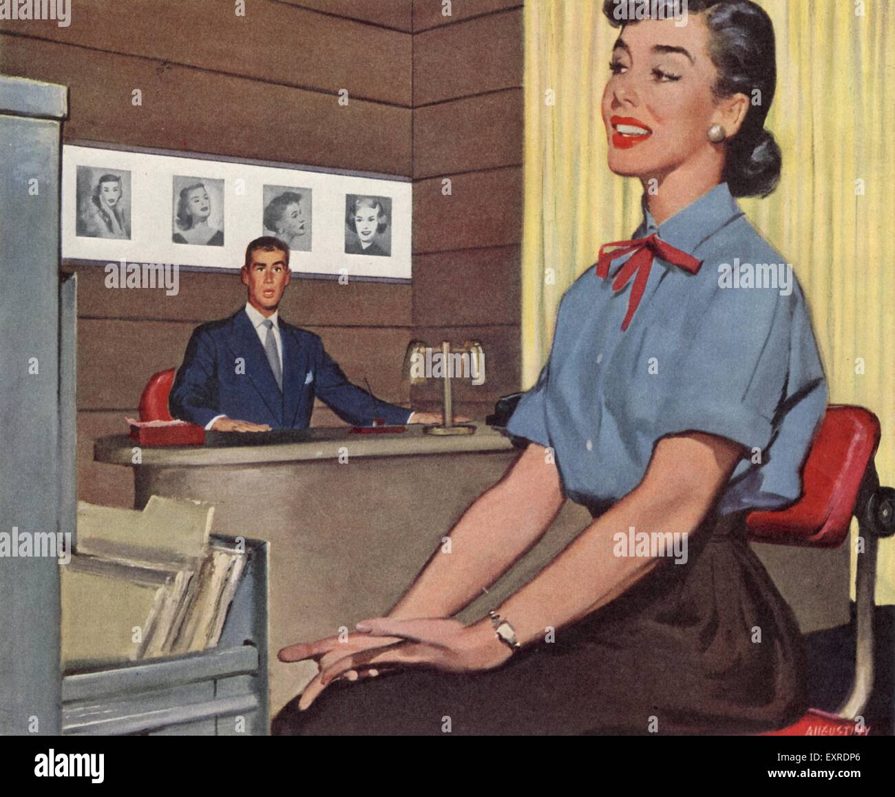 1950s secretary hi-res stock ...