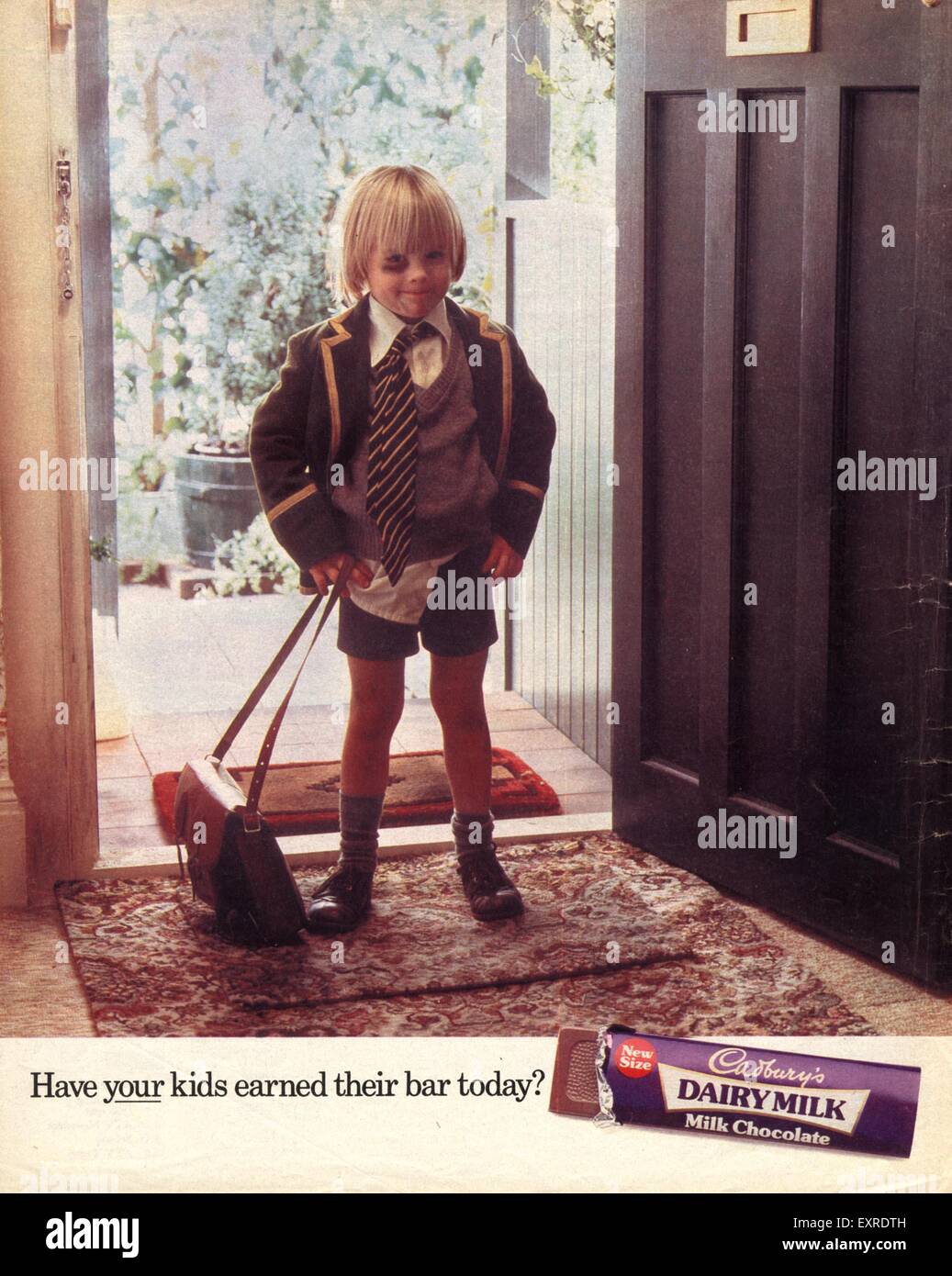 1970s UK Cadburys Magazine Advert Stock Photo