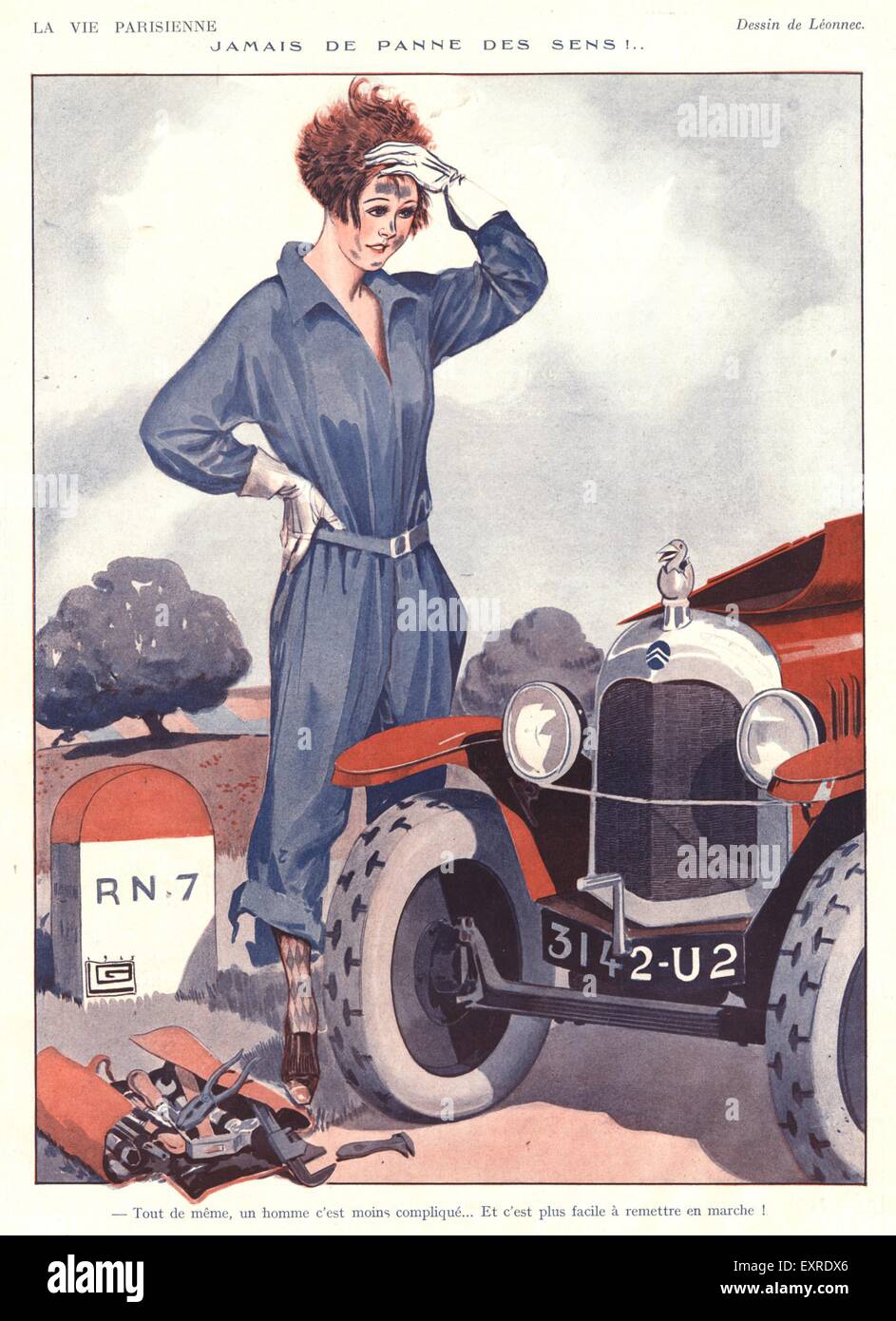 1920s France La Vie Parisienne Magazine Plate Stock Photo - Alamy