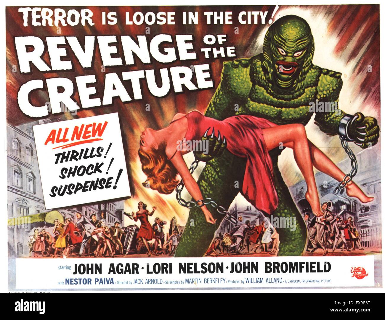 1950s USA Revenge Of The Creature Film Poster Stock Photo