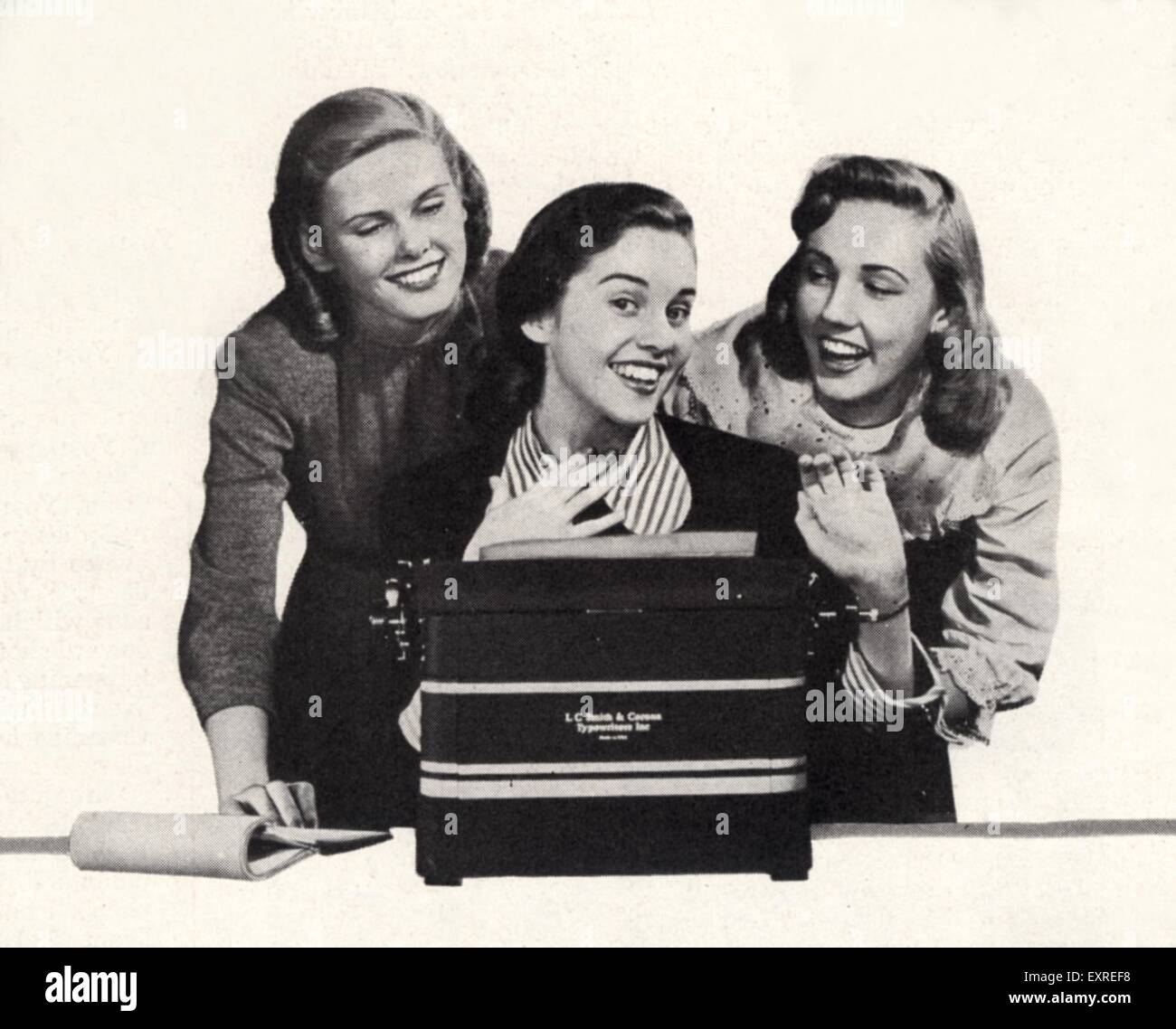 1940s USA Smith-Corona Magazine Advert (detail) Stock Photo