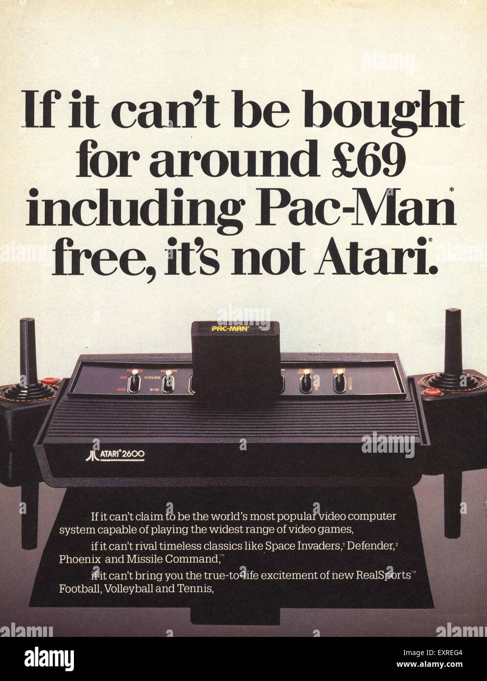 1980s UK Atari Magazine Advert Stock Photo