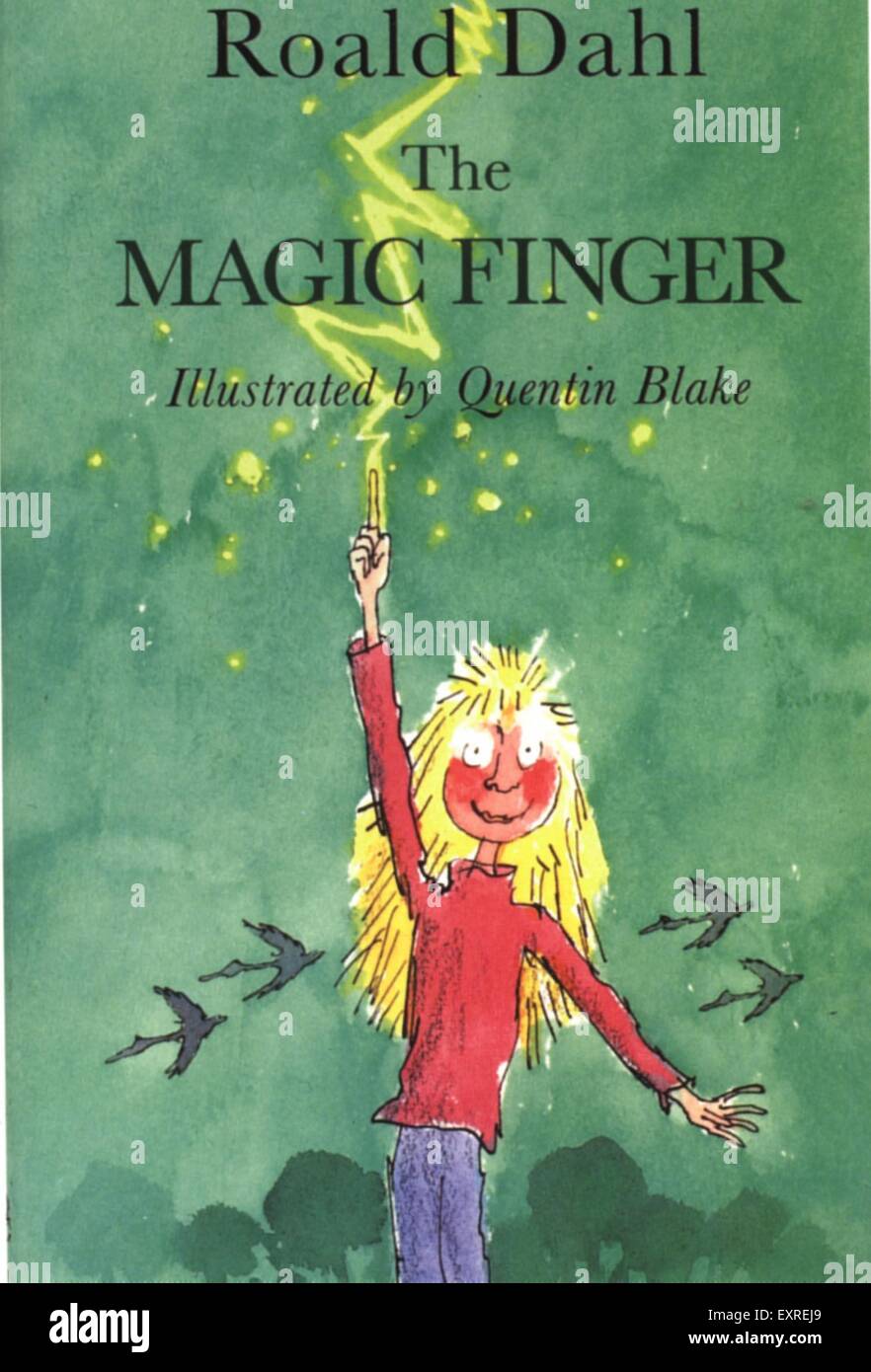 1980s UK The Magic Finger by Roald Dahl Book Cover Stock Photo