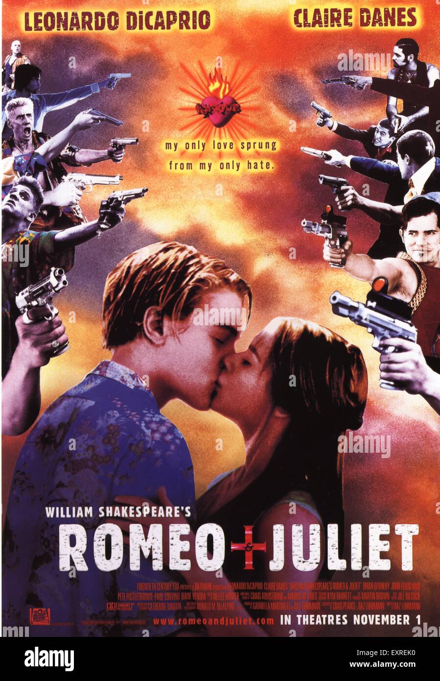 1990s USA Romeo and Juliet Film Poster Stock Photo