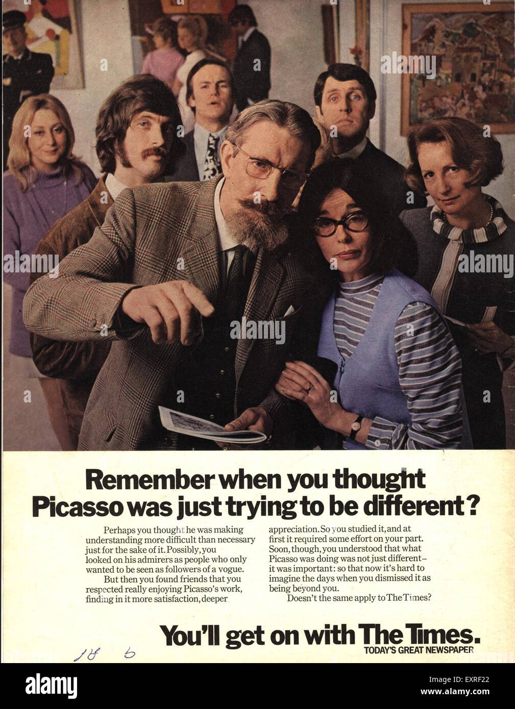 1960s UK The Times Newspaper Advert Stock Photo