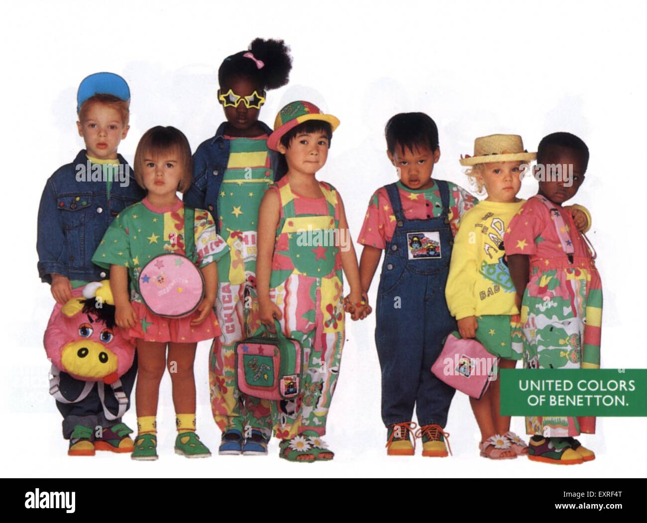 1990s UK United Colors of Benetton Magazine Advert Stock Photo