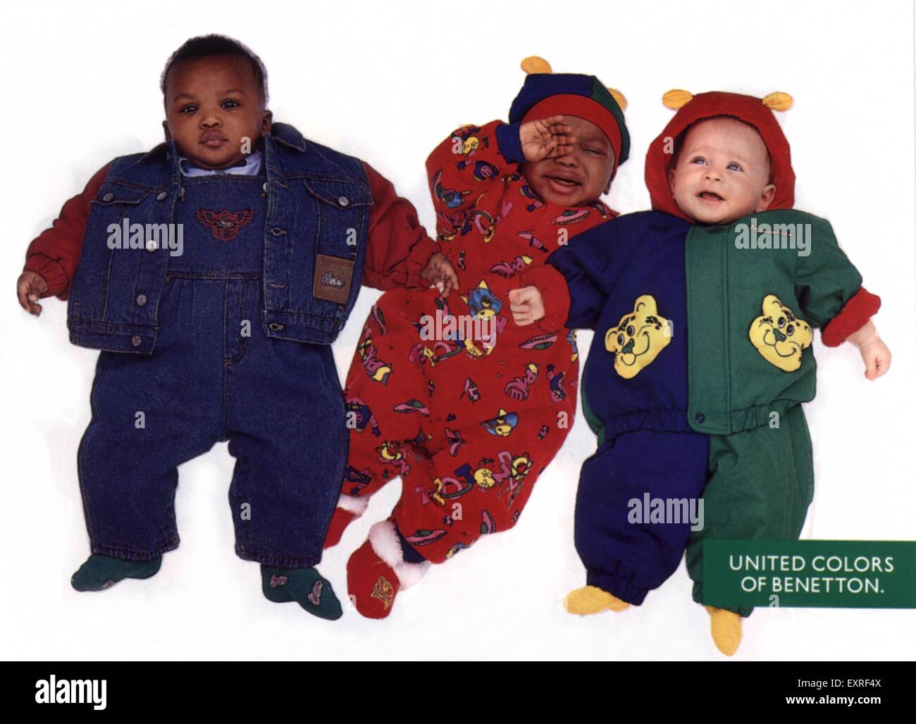 1990s UK United Colors of Benetton Magazine Advert Stock Photo