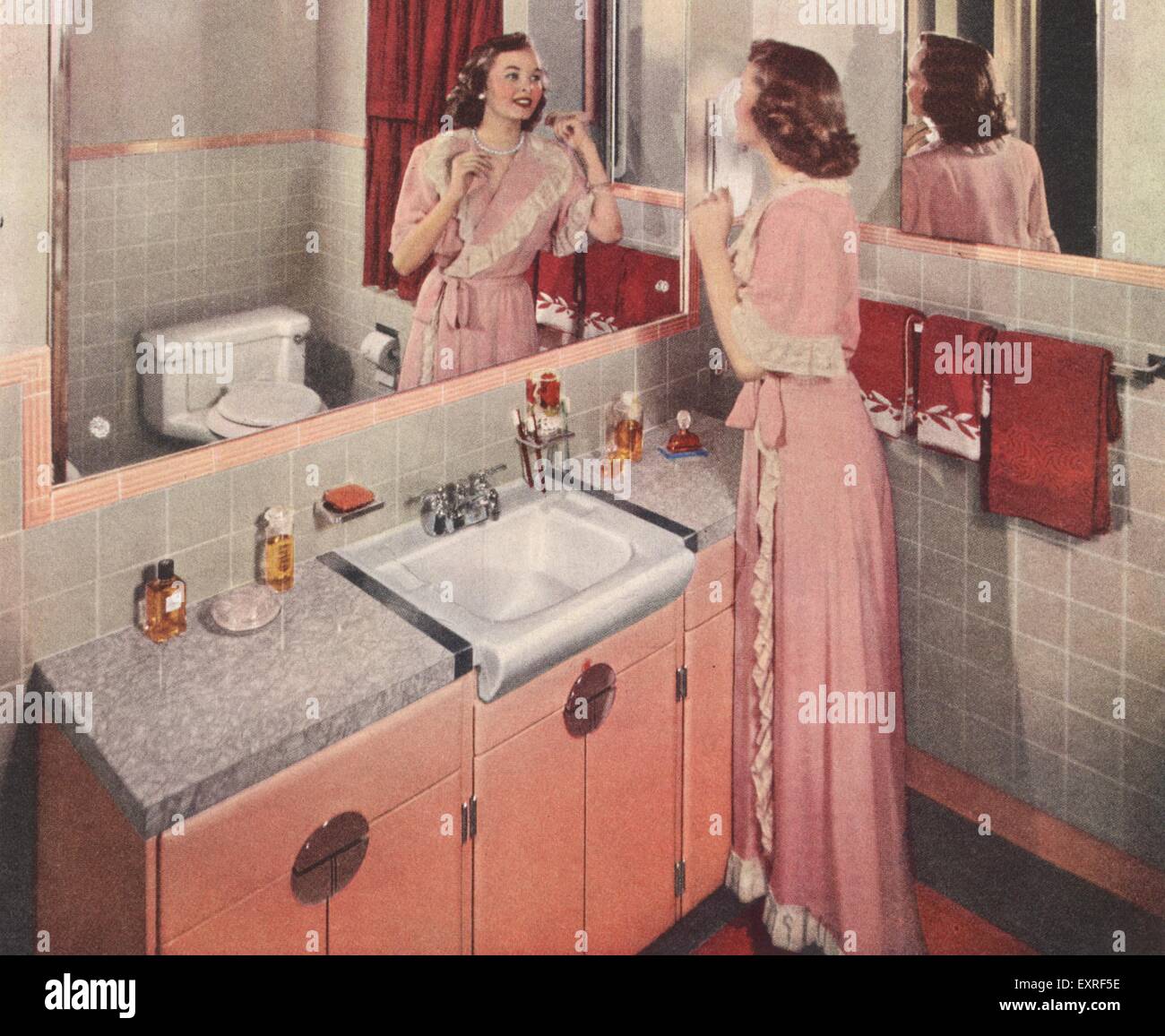 1950s USA American Standard Magazine Advert Stock Photo Alamy