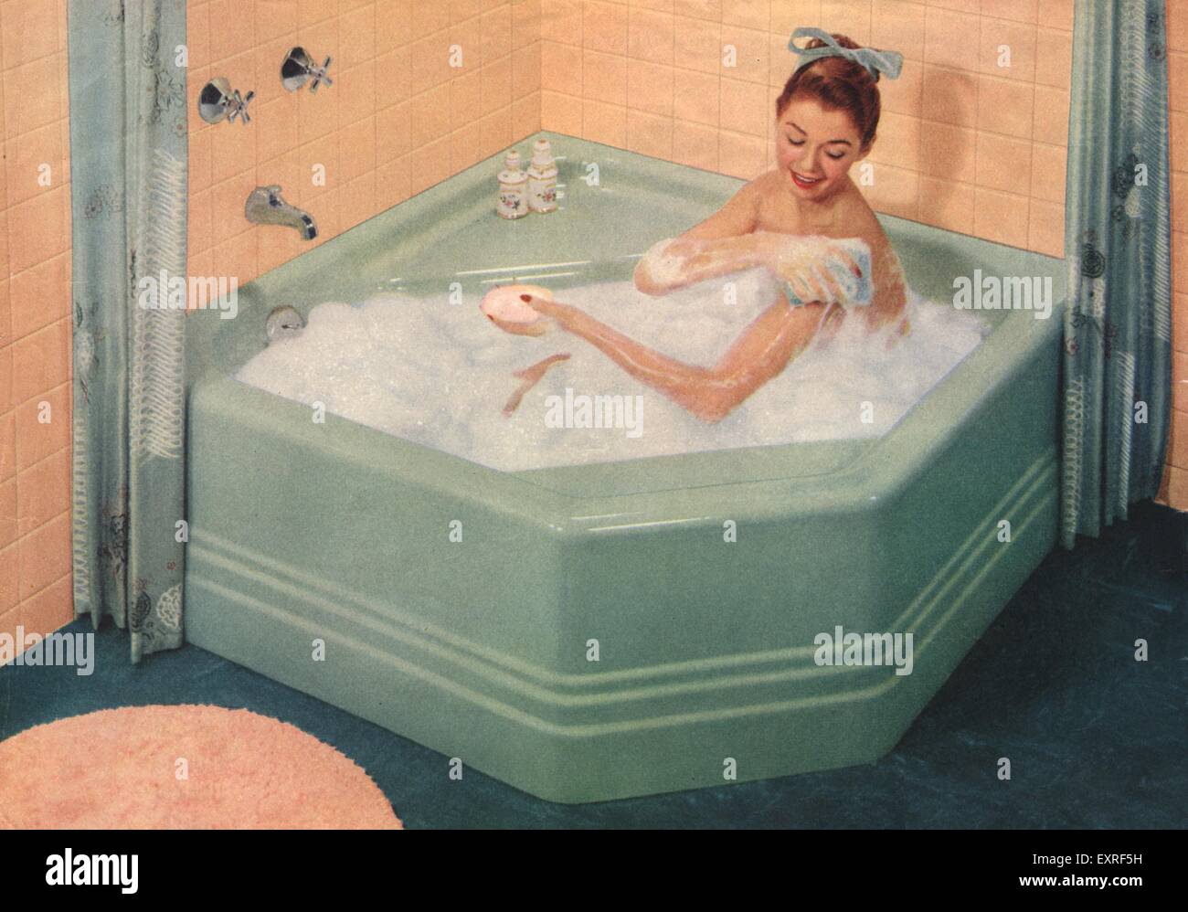 1950s USA American Standard Magazine Advert Stock Photo