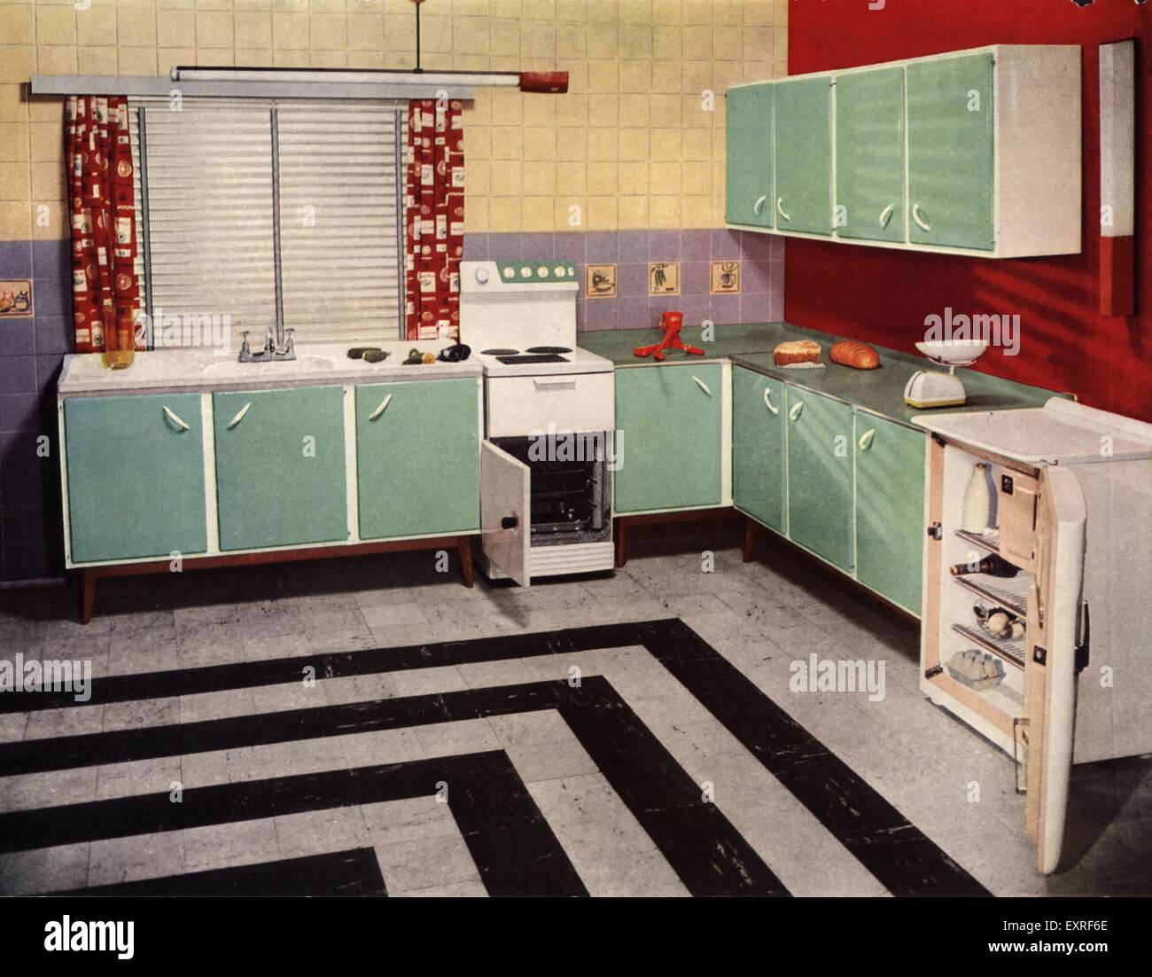 1950s UK Kitchens Magazine Advert (detail Stock Photo - Alamy