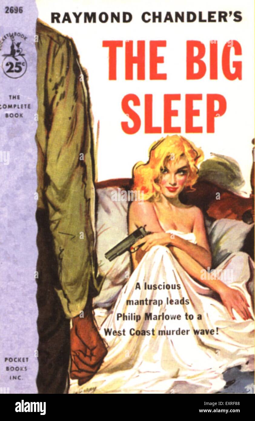 1940s USA The Big Sleep by Raymond Chandler Book Cover Stock Photo ...