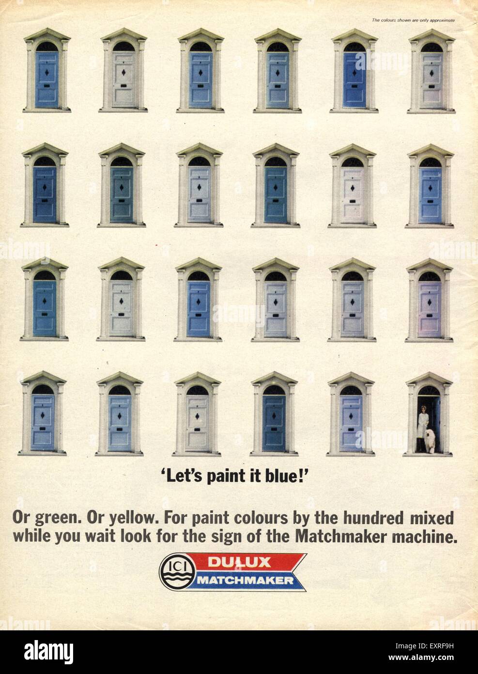 1960s UK Dulux ICI Paint Magazine Advert Stock Photo Alamy