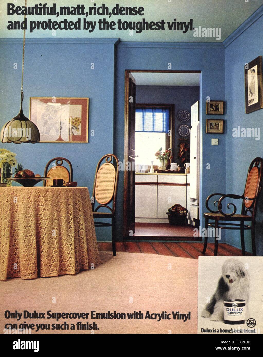 1970s UK Dulux ICI Paint Magazine Advert Stock Photo Alamy