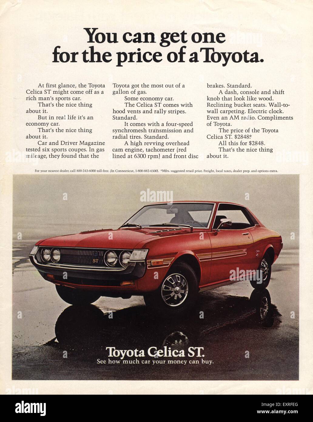 Vintage Toyota magazine ad.
