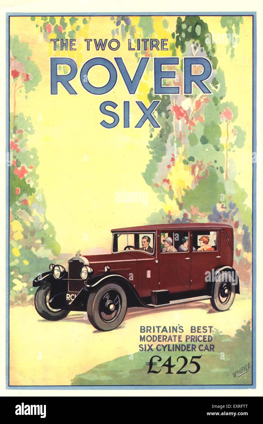 1920s UK Rover Magazine Advert Stock Photo - Alamy
