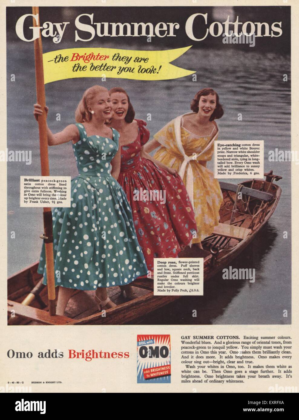 1950s UK Omo Magazine Advert Stock Photo