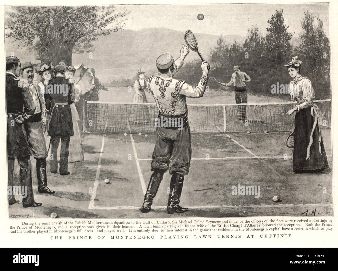 1880s UK Tennis Magazine Plate Stock Photo - Alamy