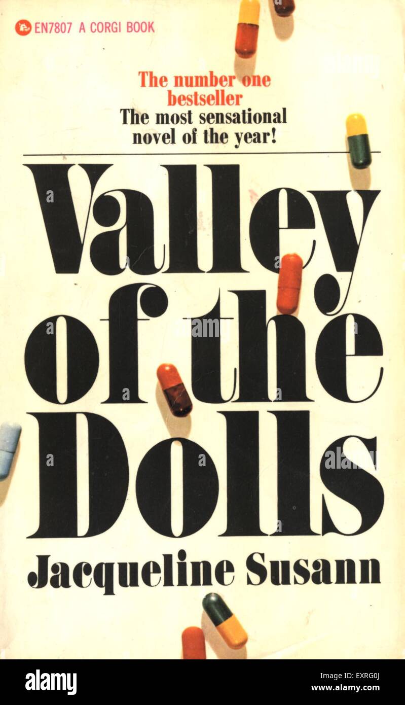 1980s UK Valley of the Dolls by Jacqueline Susann Book Cover Stock Photo