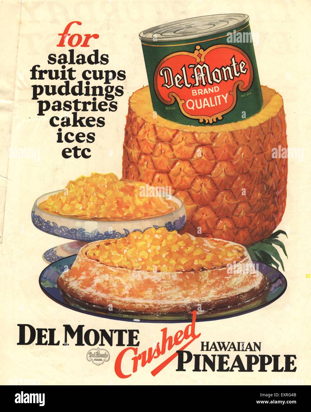 1940s USA Del Monte Magazine Advert Stock Photo