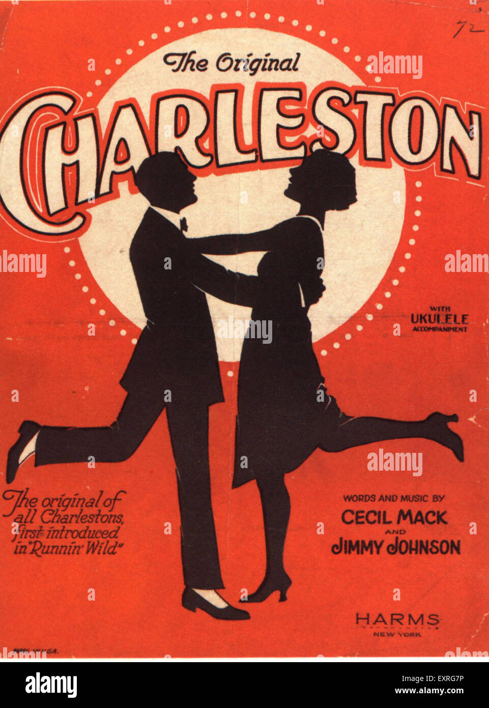 1920s USA Charleston Sheet Music Cover Stock Photo