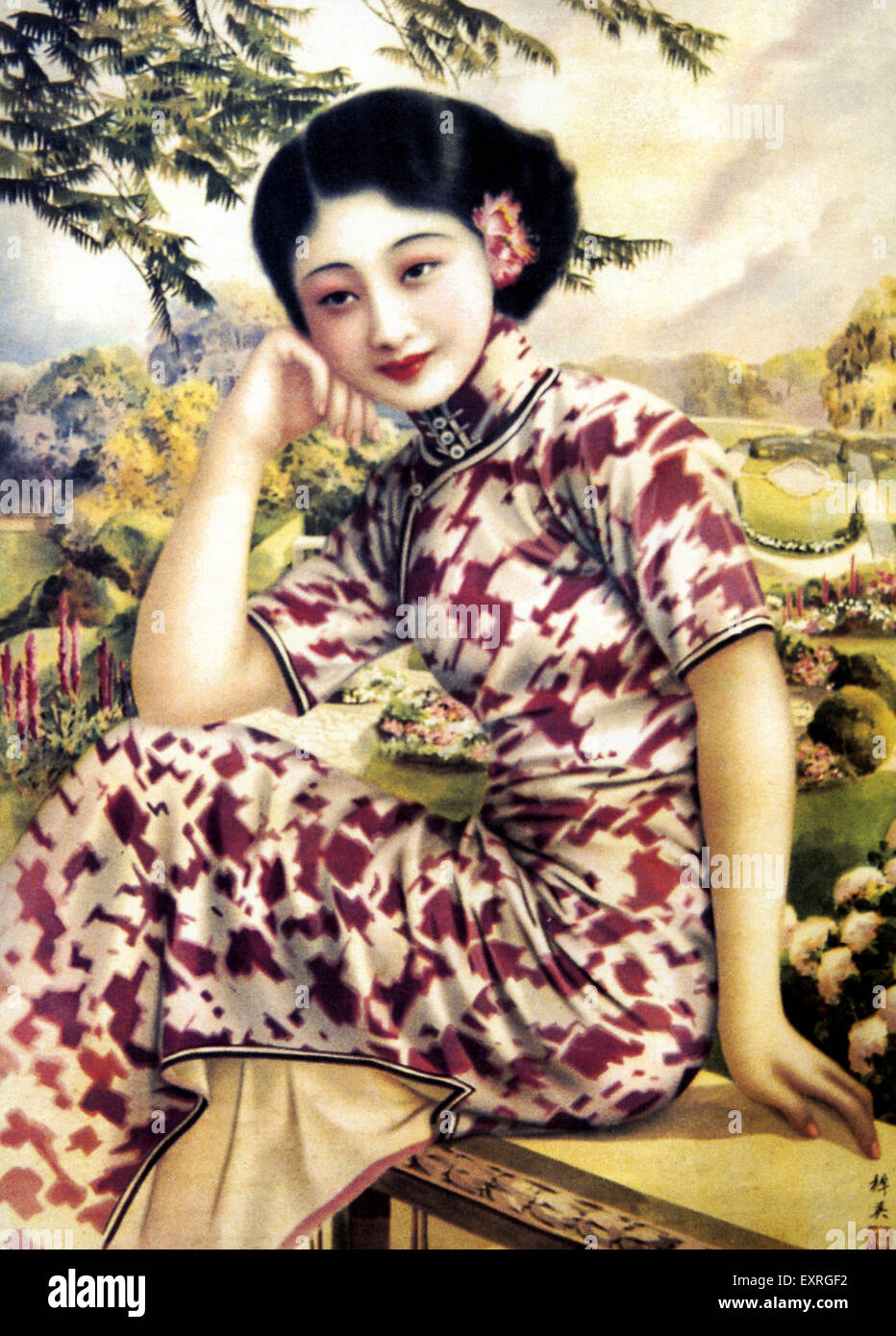 Photographie Ancienne Originale (1906) - Femme Chinoise De Tianjin En Tenue Traditionnelle, Tirage Citrate