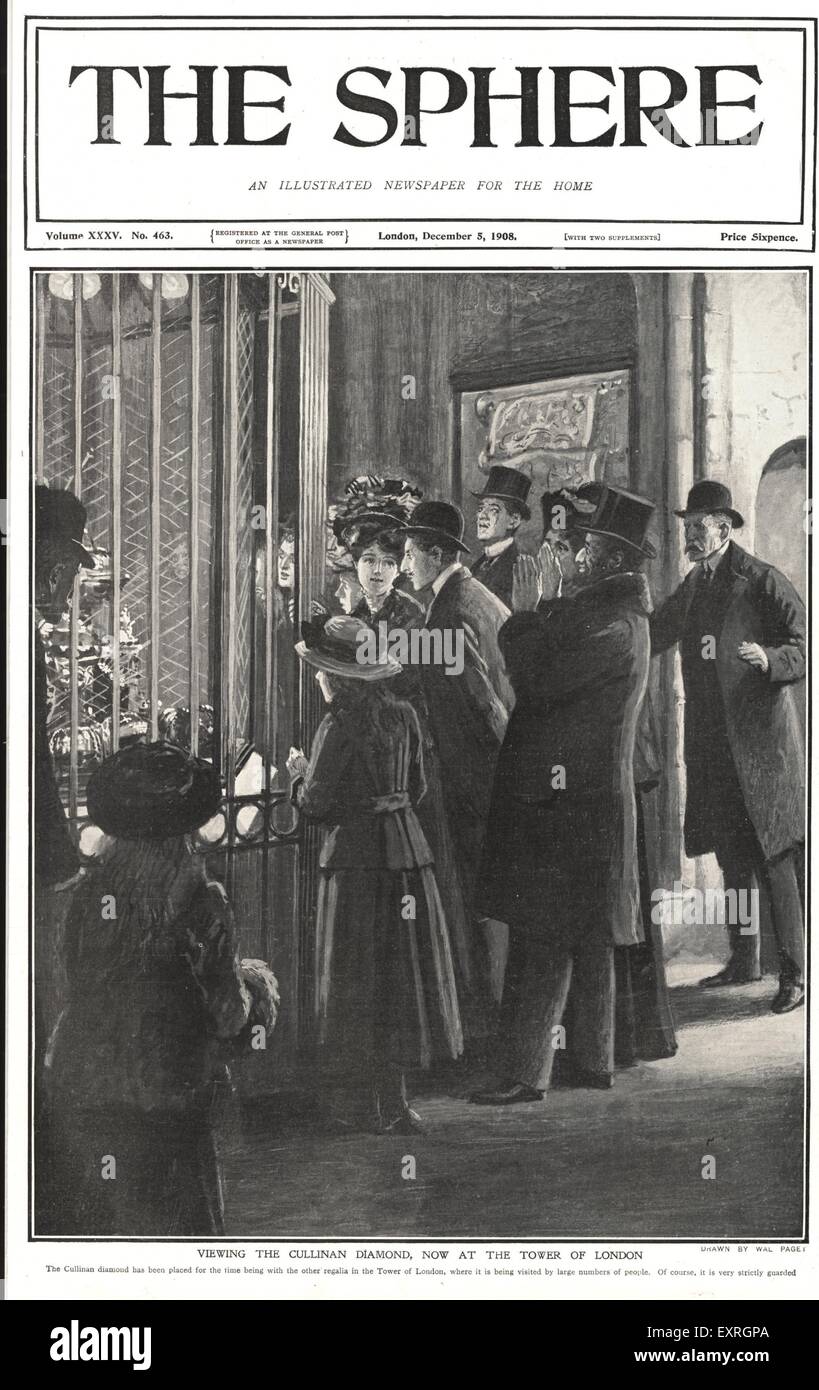 1900s UK The Sphere Magazine Cover Stock Photo Alamy