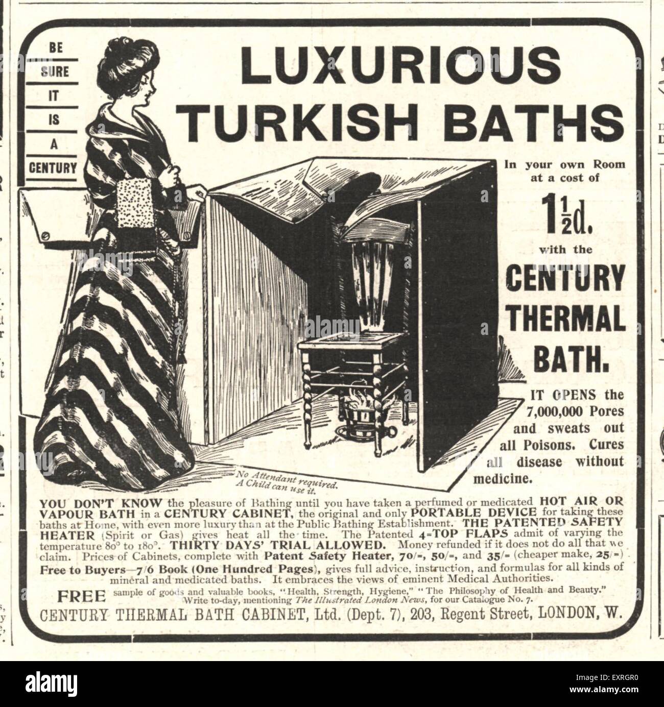 1900s UK Century Magazine Advert Stock Photo
