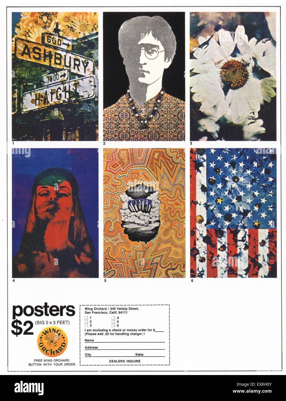1960s USA Poster Sales Magazine Advert Stock Photo