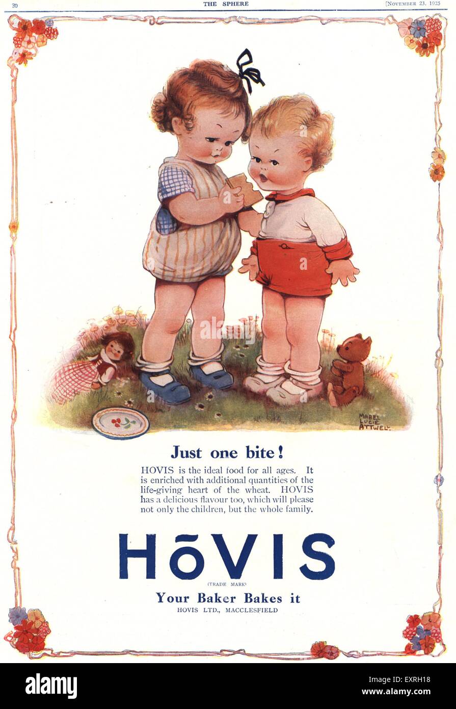 1920s UK Hovis Magazine Advert Stock Photo