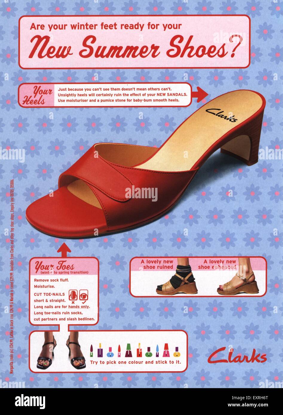 Clarks shoes advert hi-res stock photography and images - Alamy