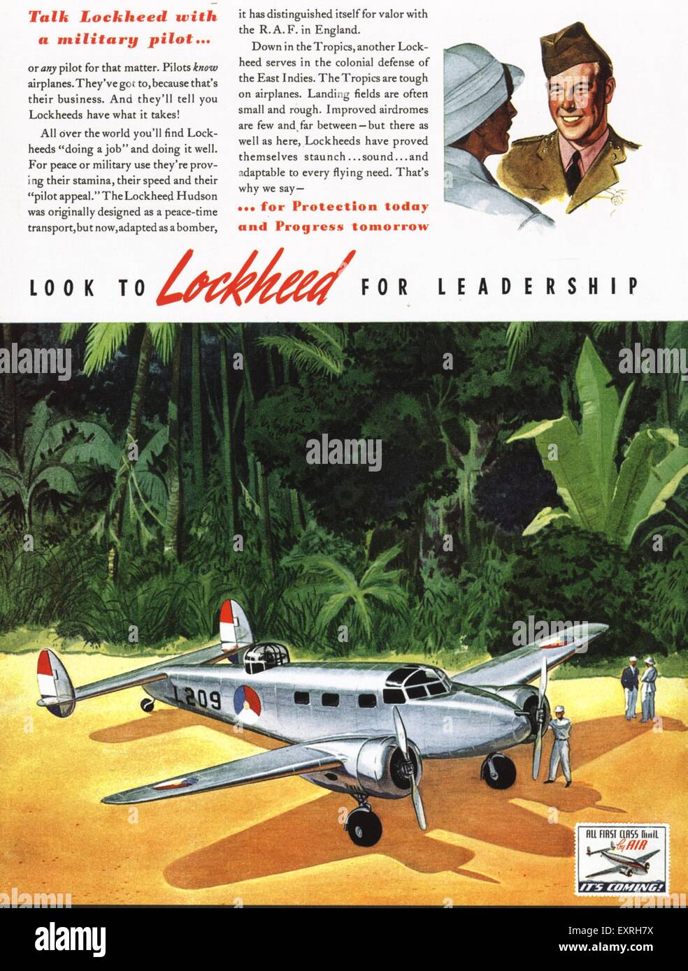 1940s USA Lockheed Magazine Advert Stock Photo - Alamy