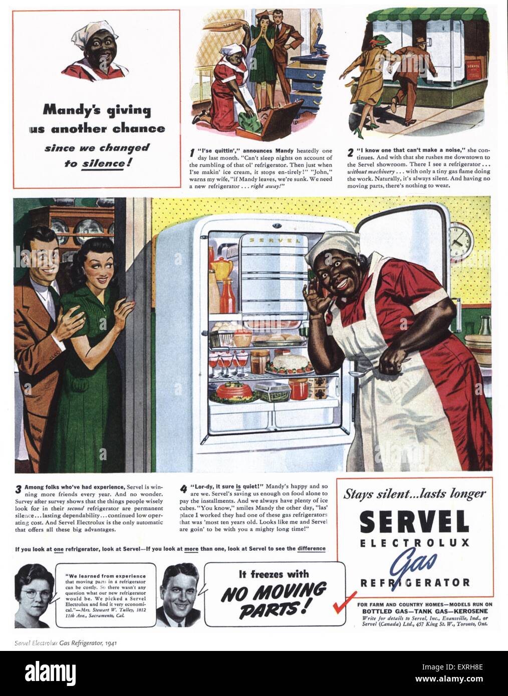 1940s USA Electrolux Magazine Advert Stock Photo