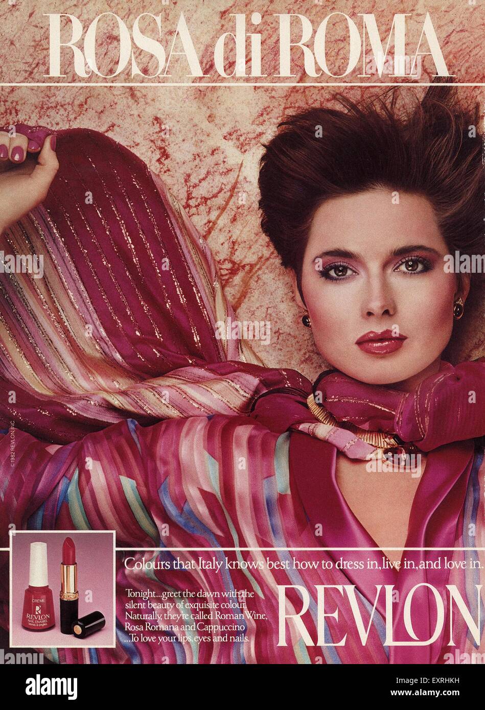 1980s USA Revlon Magazine Advert Stock Photo