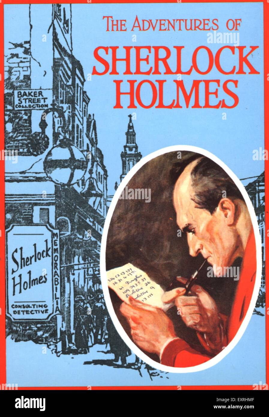 1920s UK The Adventures of Sherlock Holmes Book Cover Stock Photo