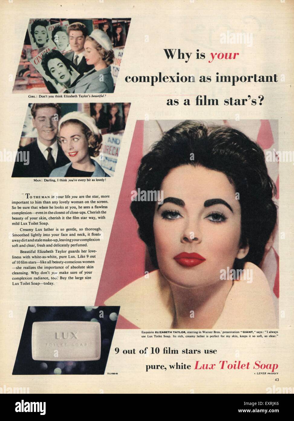1950s UK Lux Magazine Advert Stock Photo - Alamy