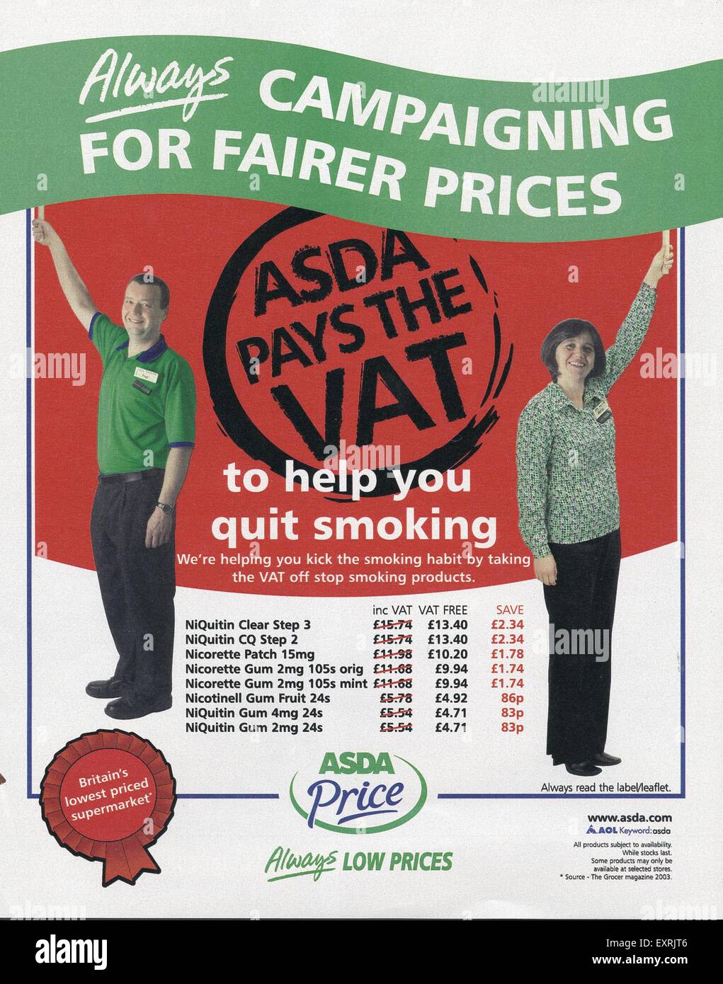 2000s UK ASDA Magazine Advert Stock Photo Alamy