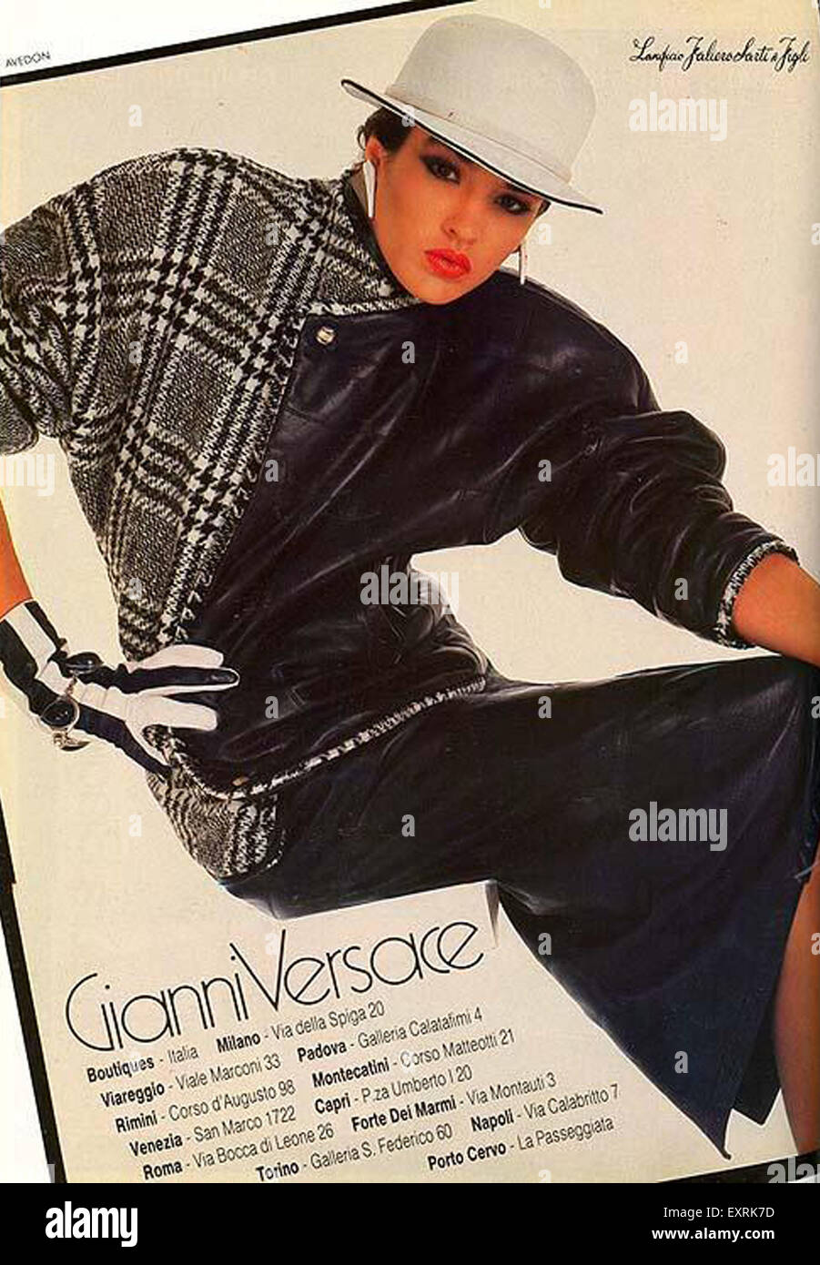 1980s Italy Versace Magazine Advert Stock Photo - Alamy
