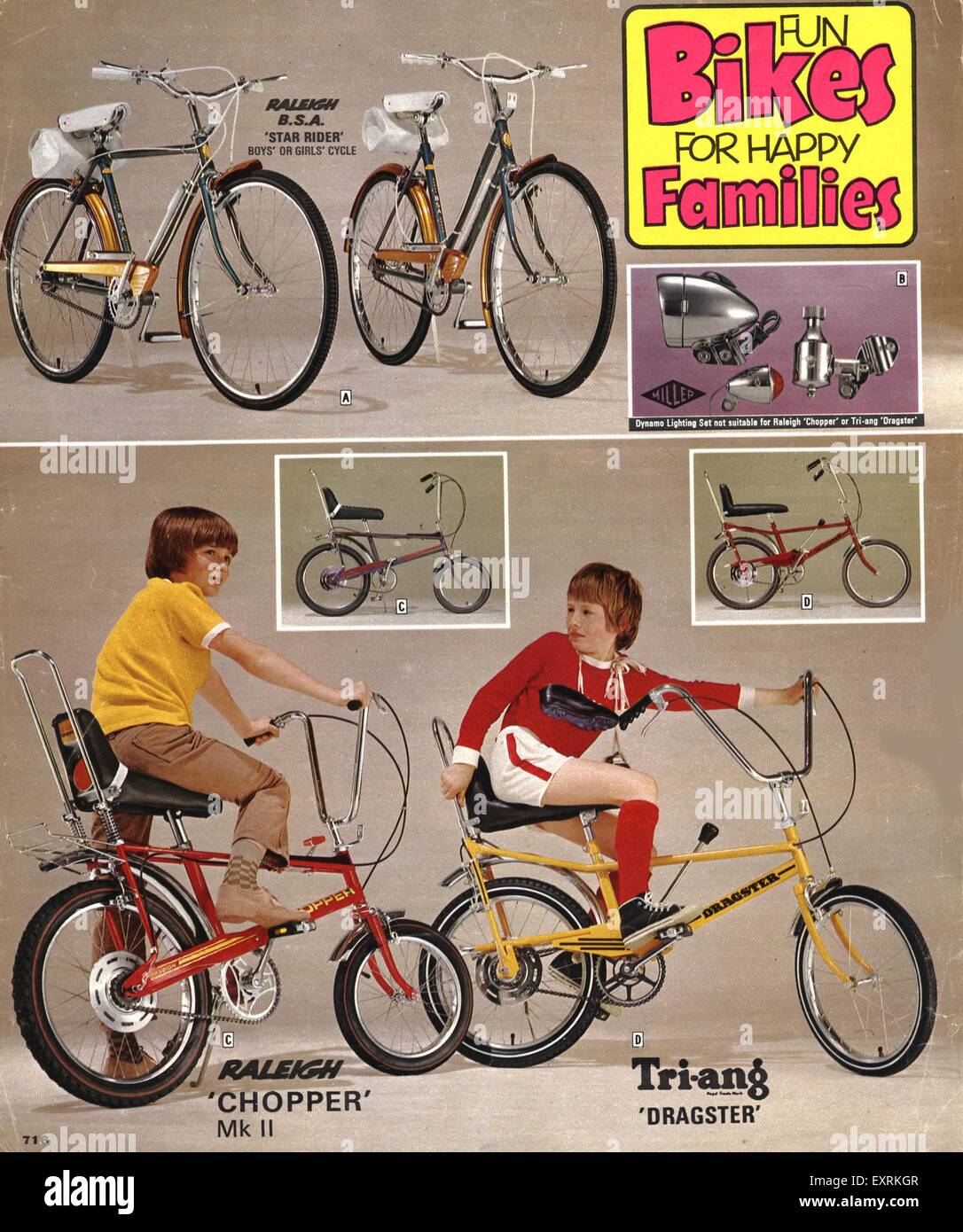 1980s UK Raleigh Catalogue/ Brochure Plate Stock Photo Alamy